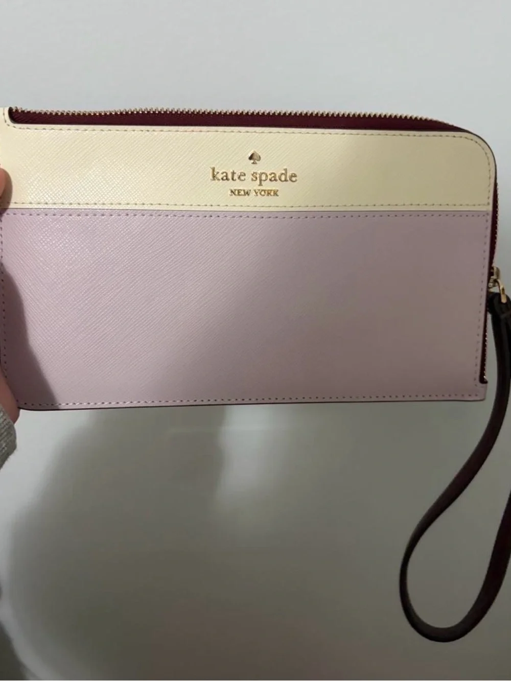 Kate Spade  New York Two-Tone Pink & Cream Wristlet